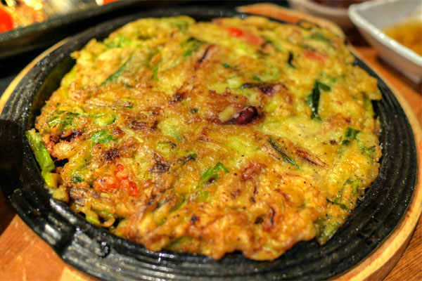 Seafood and Green Onion Pancake