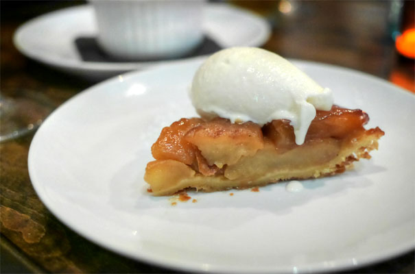 Tarte Tatin de Pomme, crème fraiche glacée