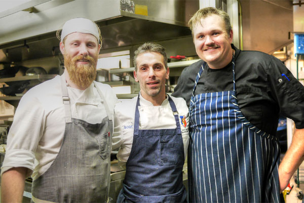 Sous Chef Chris Rosenberg, Executive Chef David Féau, Chef de Cuisine Ryan Kluver