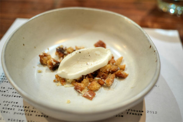 japanese mountain yam velouté, greek yogurt, fried bread crumbs