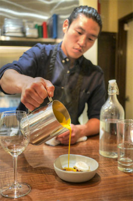 Jason Koh Pouring Soup