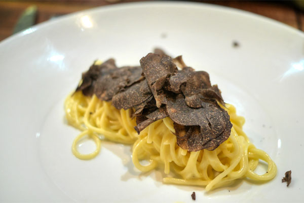 tagliolini, winter black truffles