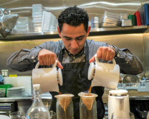 Alex Guzman's Double Fisted Coffee Pour