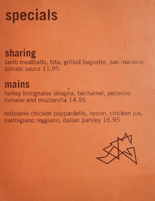 Stir Market Specials Menu