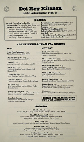 Del Rey Kitchen Menu