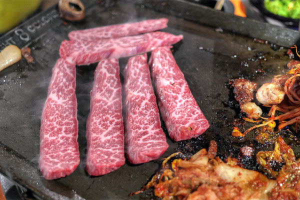 Prime Korean Style Boneless Rib: On the Grill