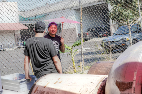 Roy Choi with Asian Parasol