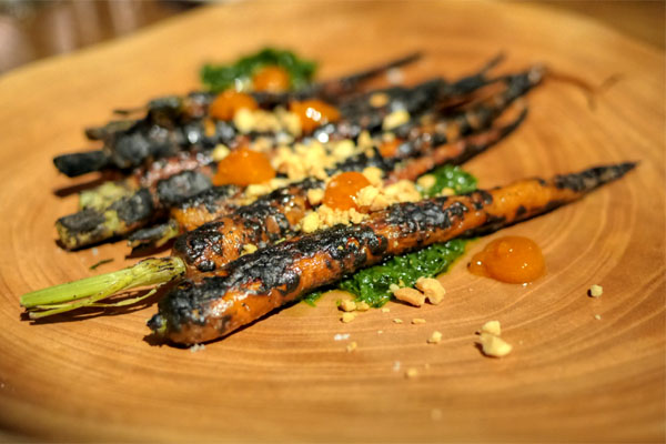 Almond Wood Grilled Carrots