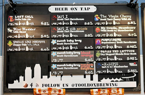 Toolbox Brewing Company Tap List