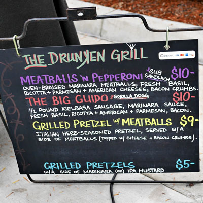 The Drunken Grill Menu