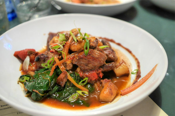 Navarin d'agneau aux olive, gnocchi de pomme de terre aux olive