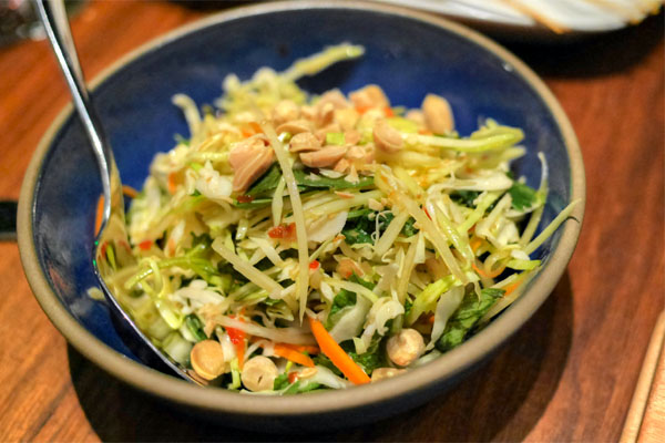 Green Papaya and Cabbage Slaw