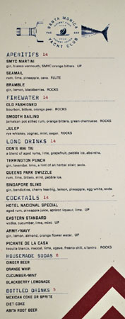 SMYC Cocktail List