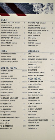 SMYC Beer/Wine List