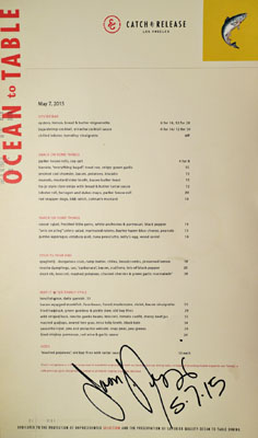 Catch & Release Menu