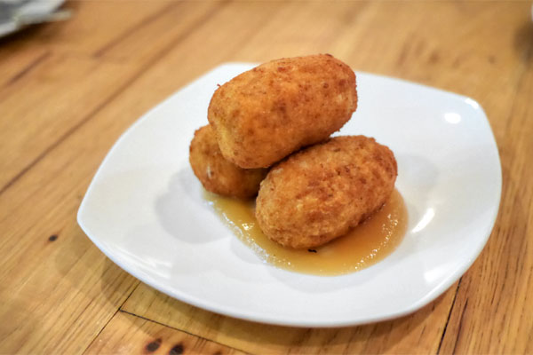 chicken croquettes, membrillo honey