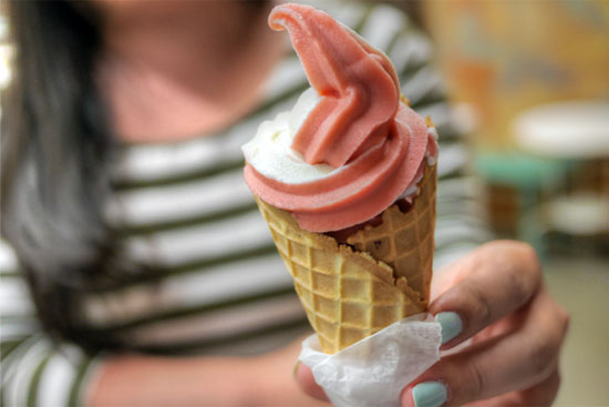 Strawberry & Vanilla Bean Gelato Soft Serve