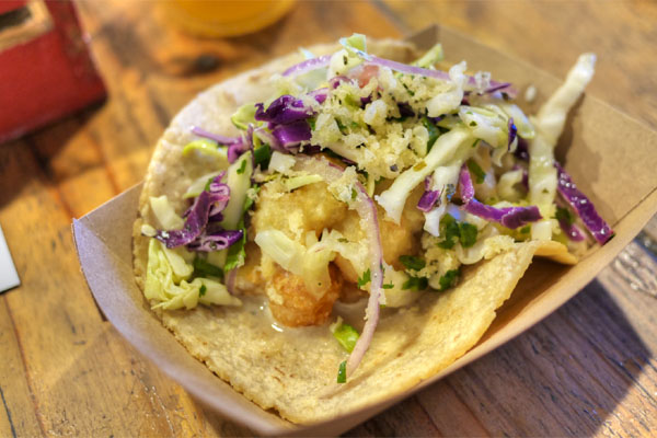 Scallop taco