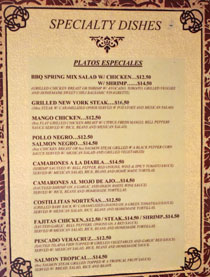 Taqueria Los Anaya Menu: Specialty Dishes