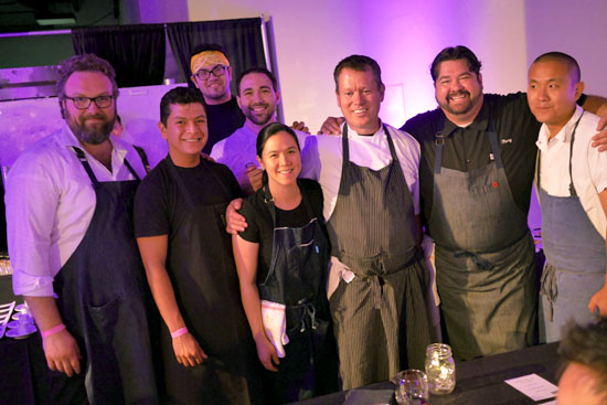 GM/Beverage Director Taylor Parsons, Pastry Chef Margarita Manzke, Executive Chef Walter Manzke, Director of Culinary Operations Rory Herrmann & Republique Team