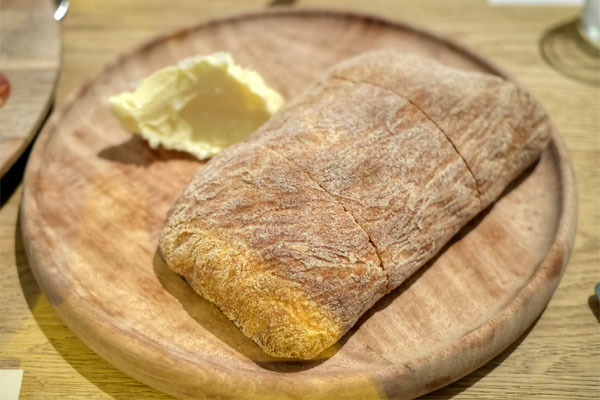 ciabatta, butter