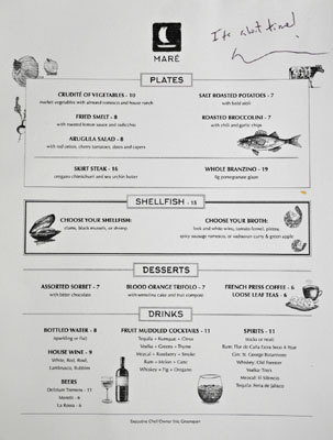 Maré Menu