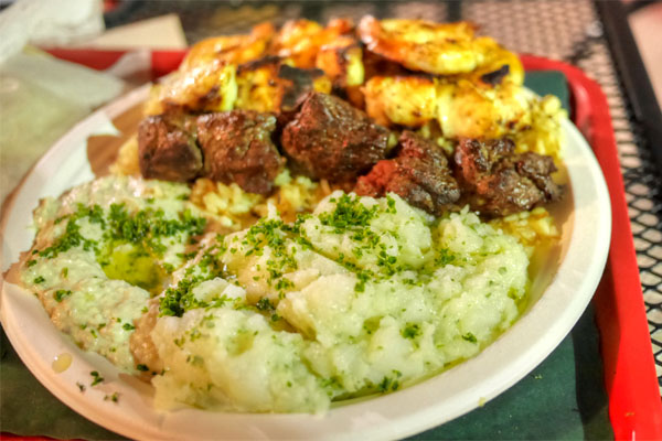 Mediterranean Potato Salad + Mutabal - Baba Ghanouj