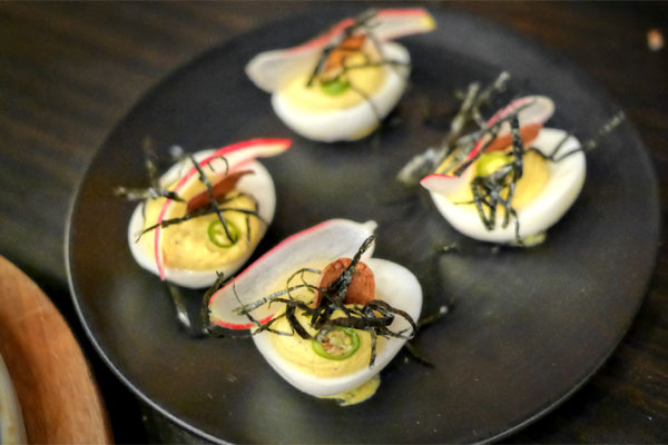 Red Curry Deviled Eggs