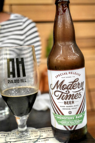 2015 Modern Times Monsters' Park aged in Caribbean Rum Barrels with Vanilla Beans