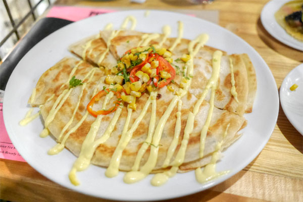 Grilled Corn and Poblano Pepper Quesadilla