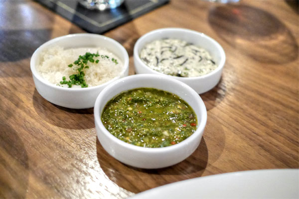 Creamy Horseradish / Chimichurri / Black Truffle Butter