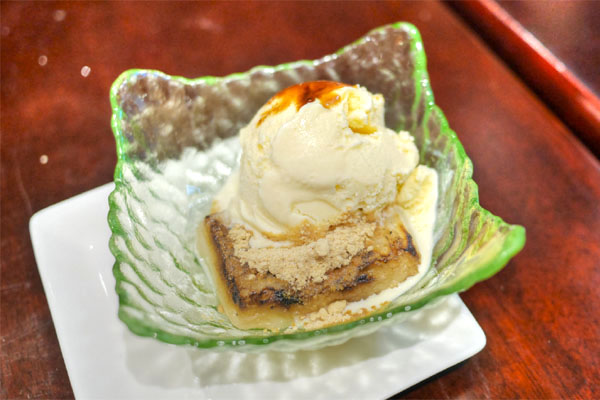 Kinako (Soy Bean Flour) Mochi with Vanilla Ice Cream