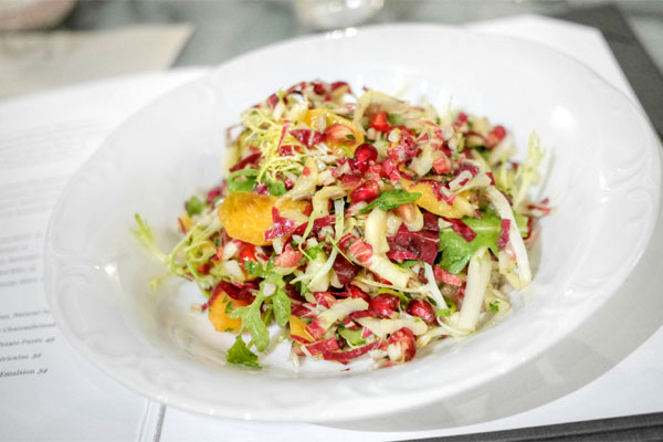 Fuyu Persimmon & Pomegranate Salad