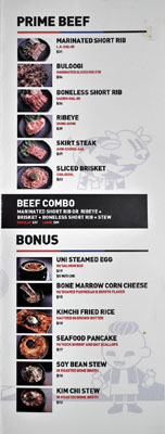 Hanjip Menu: Prime Beef, Bonus