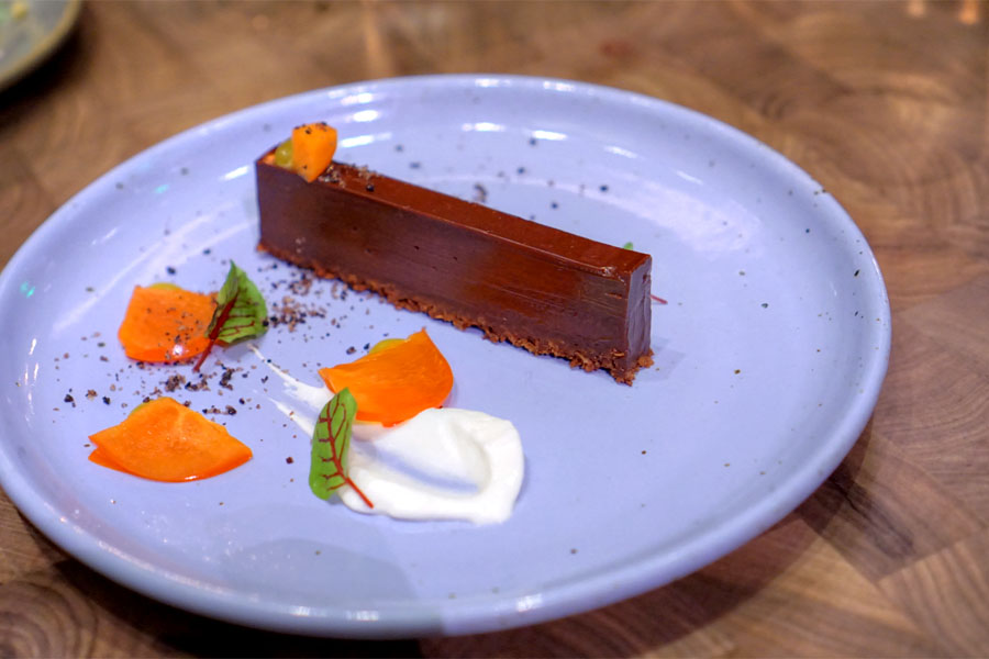 Chocolate Torte·Persimmon·Olive Sable·EVO Jam