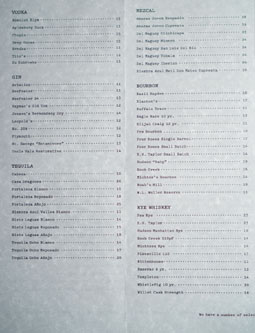 Otium Spirits List