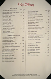 Lawry's The Prime Wine List - Red