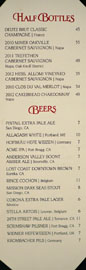 Lawry's The Prime Rib Beer List