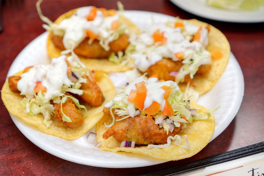 Beer Battered Avocado Taco