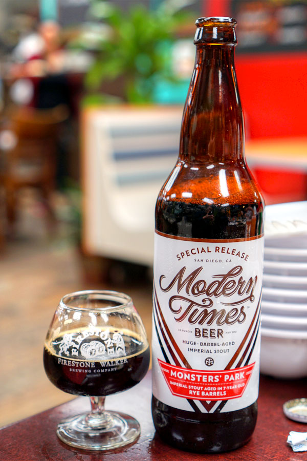 2015 Modern Times Monsters' Park aged in 7-Year Old Smooth Ambler Rye Barrels