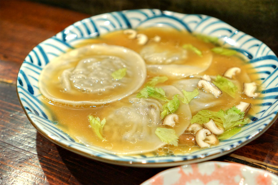 Duck and Mushroom Ravioli with White Truffle oil sauce