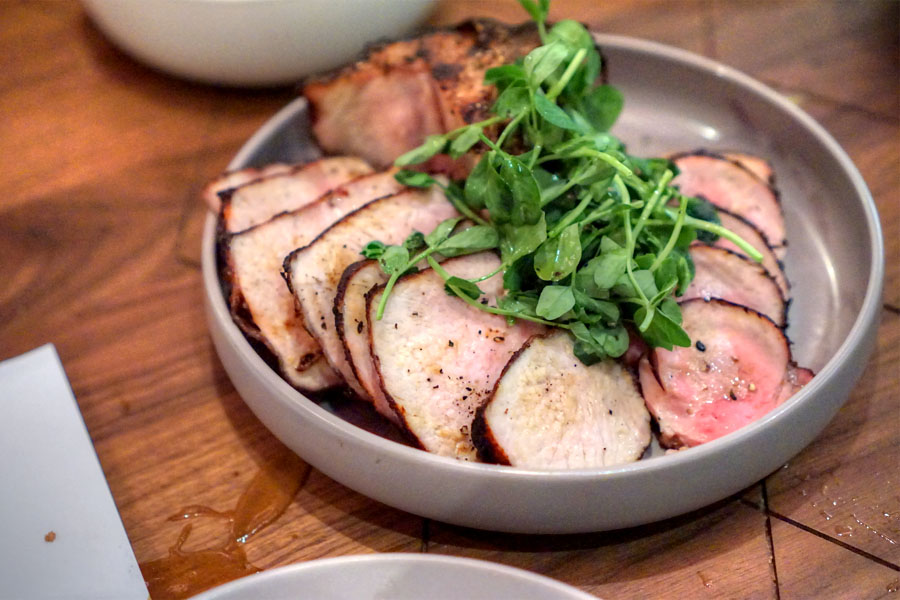 Niman Ranch Pork Porterhouse, Marinated and Charred