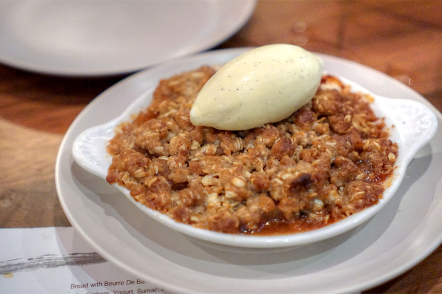 Apple 'Cobbler', Vanilla Ice Cream