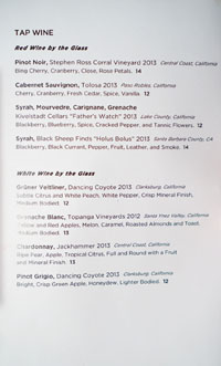 The Bellwether Wines by the Glass List