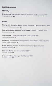 The Bellwether Wine List