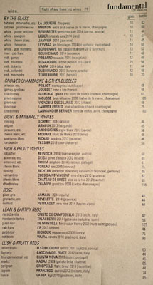 Fundamental LA Wine List