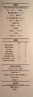 Max City BBQ Menu: Meats | Sides | Lunch Plates | Salads