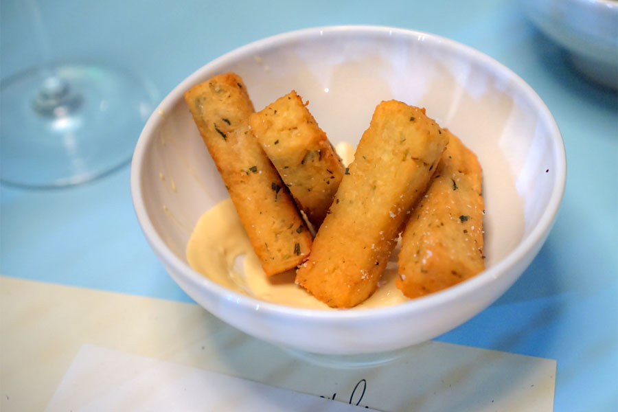 chickpea fries with pickled chile