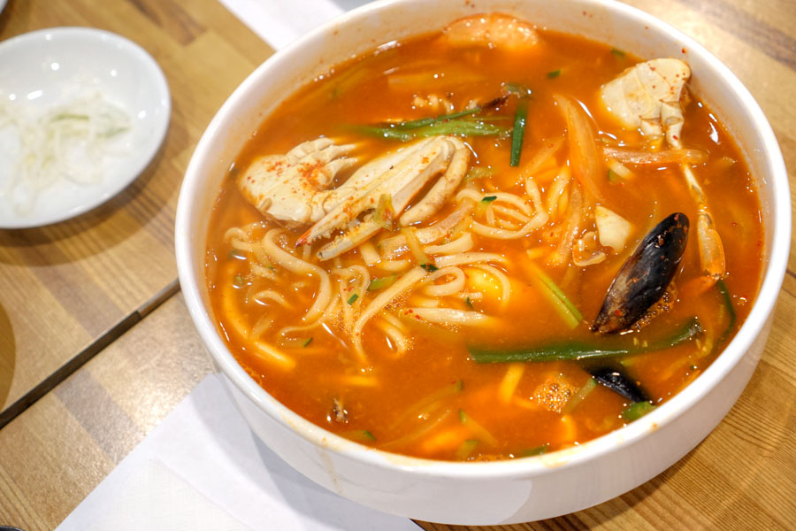 Spicy Seafood Knifecut Noodle Soup