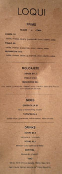 Loqui Menu